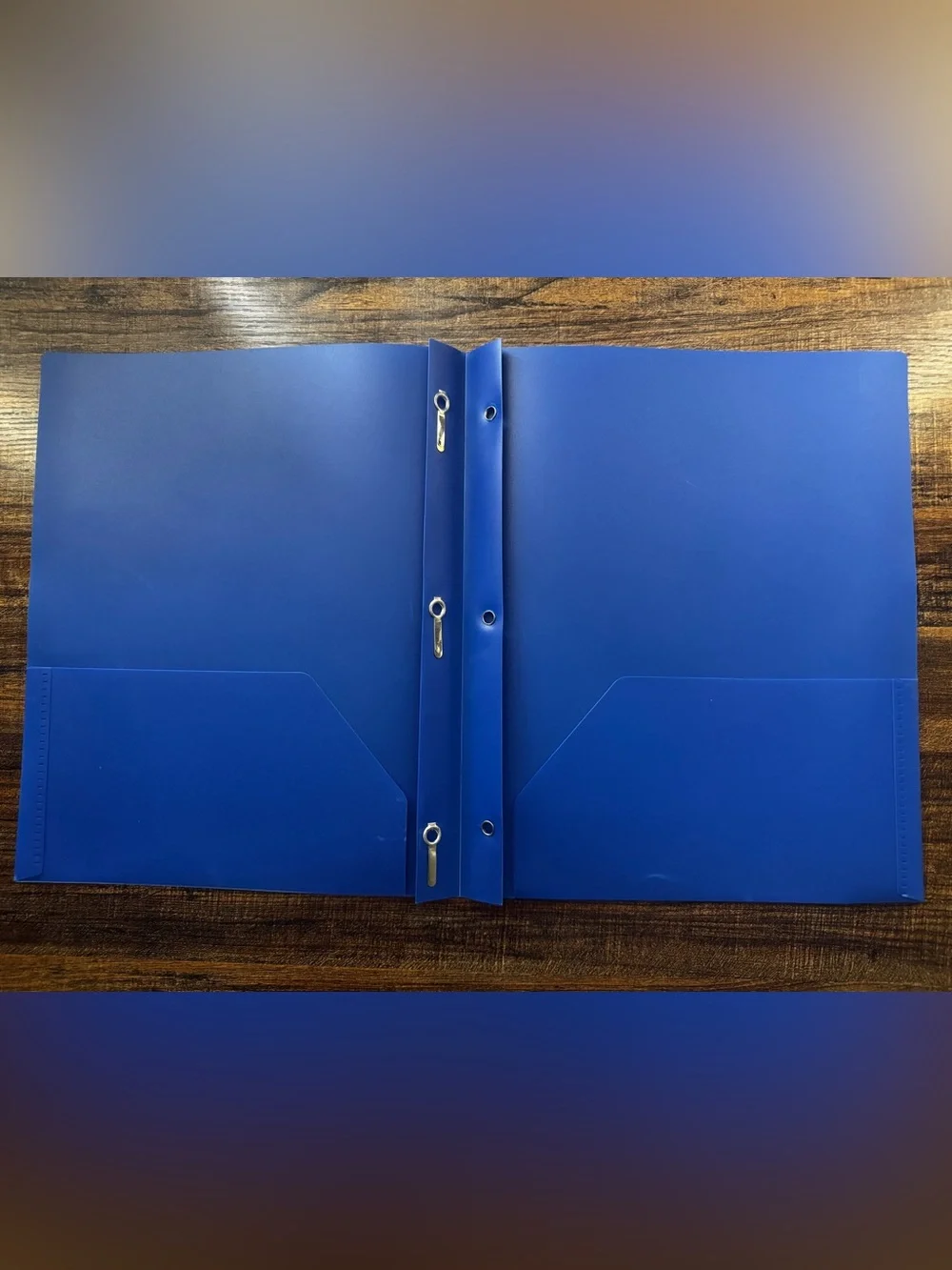 Office Depot 2 Pocket Poly Folders With Fasteners Prongs Red Blue Set Of 2 New
